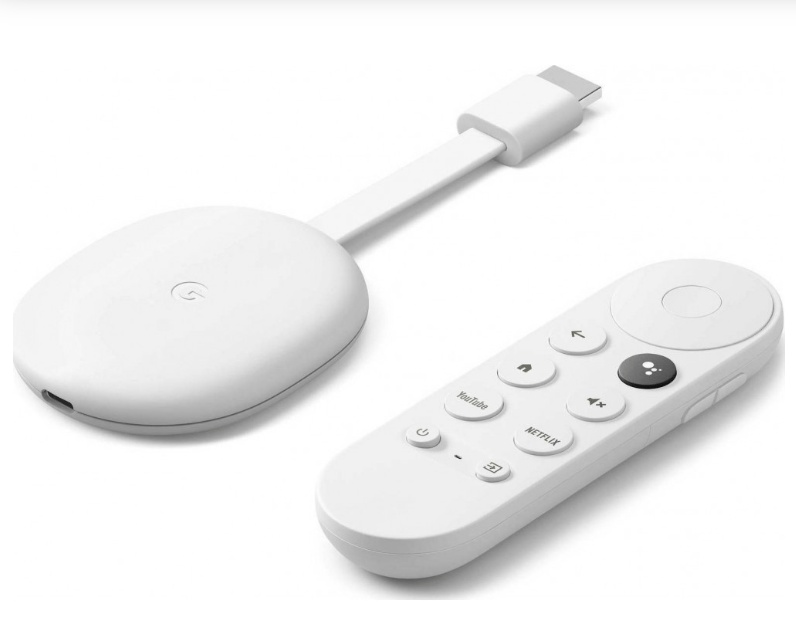 Google Chromecast with Google TV 4K UHD (Snow) (Bluetooth, Wi-Fi, HDMI, Google Assistant)