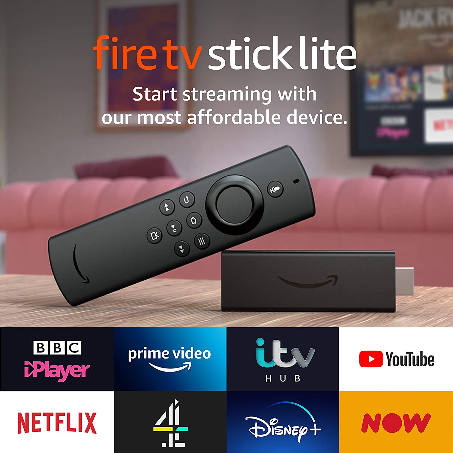 Amazon Fire TV Stick Lite with Alexa Voice Remote Lite (no TV controls) | HD Streaming Device | 2020 (Introducing)