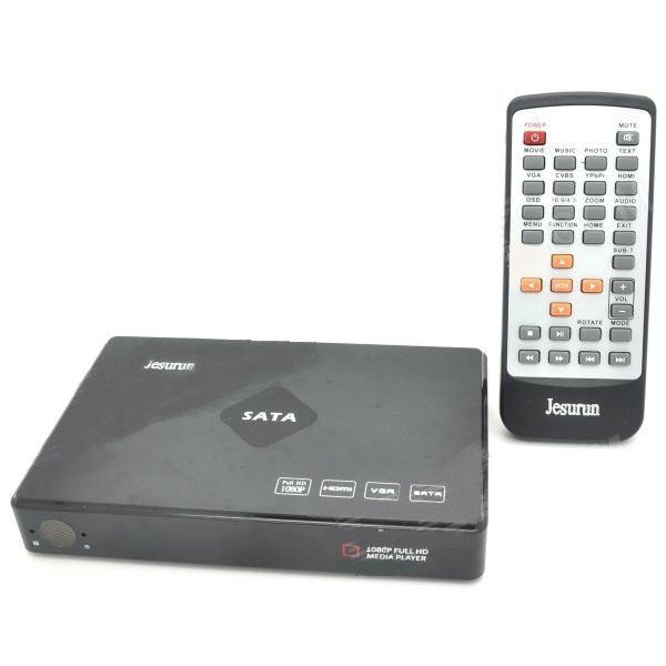 Jesurun J-03 Portable 1080P Media Player (Black) with HDMI / VGA / AV / YPbPr / USB / SD