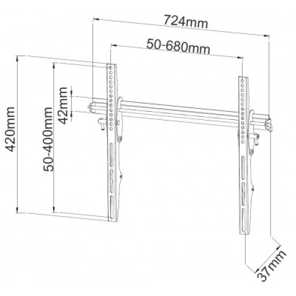 Βάση τηλεόρασης τοίχου LCD 40-65