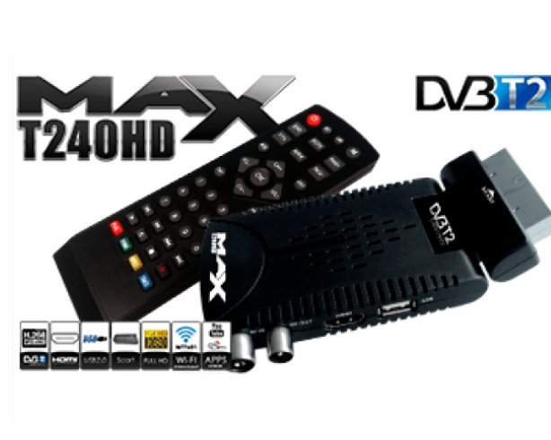 MAX 240 HD DVB-T2 MPEG4 FULL HD & IPTV(Youtube) DIGITAL TERRESTRIAL RECEIVER