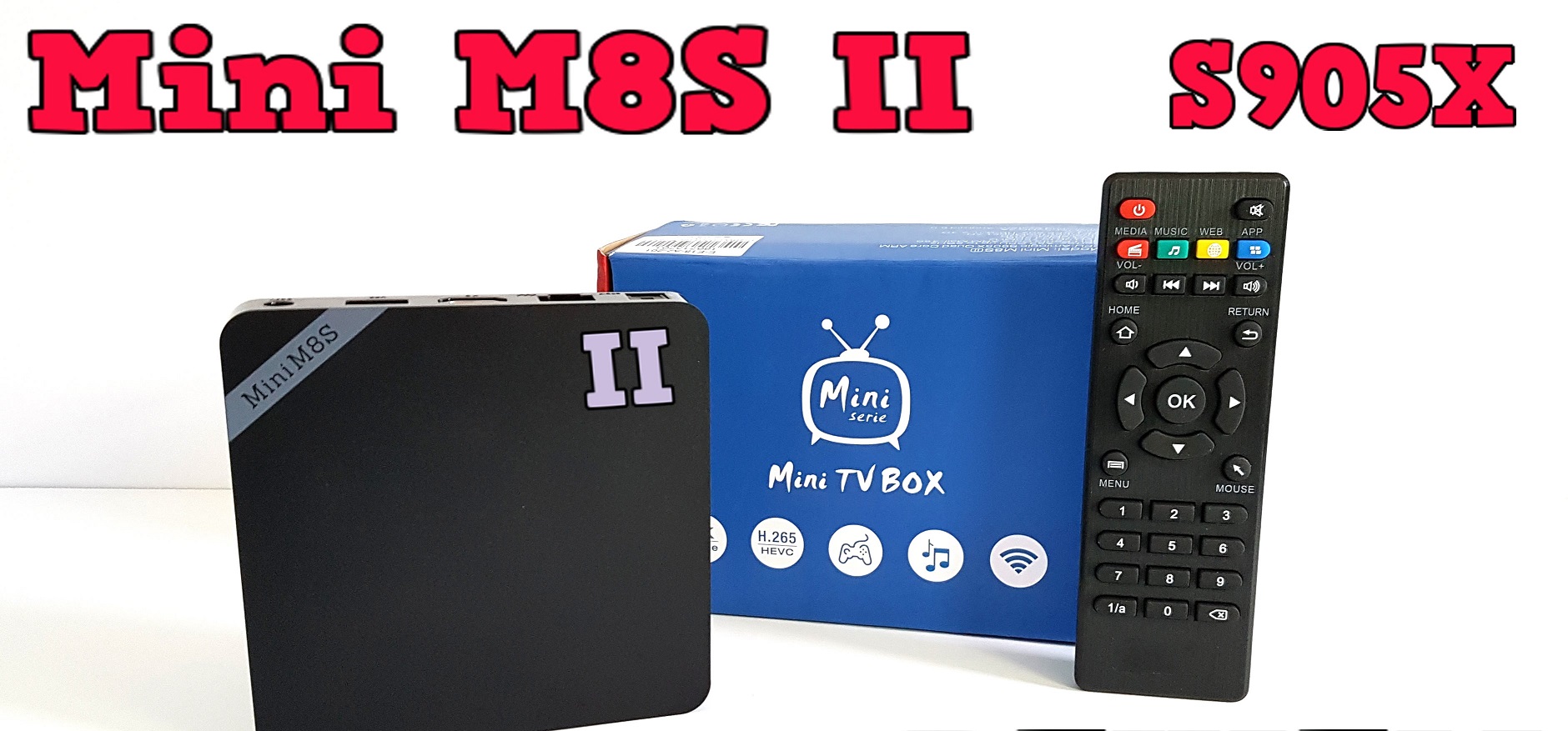 Mini M8S II Android 6 Smart TV Box 2GB+8GB Amlogic S905X Quad Core 64bit 4K VP9 Decoding BT 4 2.4GHz wifi