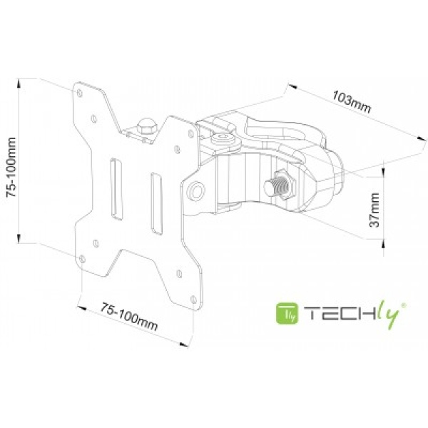 Techly ICA-LCD 100BK TV Mount Bracket for LED/LCD 13-30