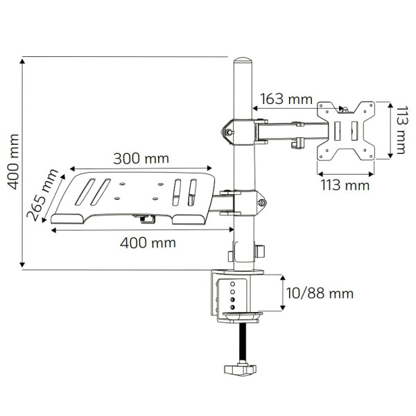 TECHLY ICA-LCD 174NB desk stand for 13-32