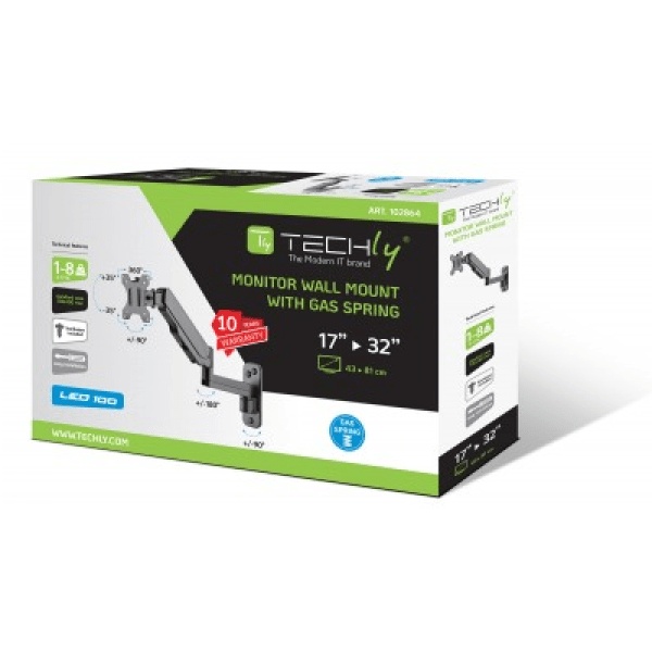 Techly ICA-LCD G112 Gas spring wall mount for 17-32