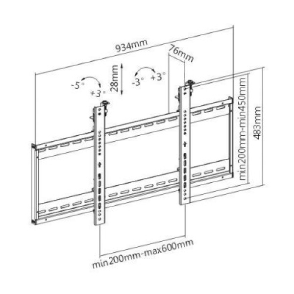 TECHLY ICA-PLB 046F Βάση τοίχου 45