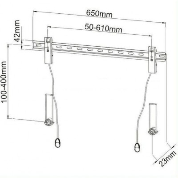 Techly ICA-PLB 139L Wall mount slim mount for LED LCD 40-65