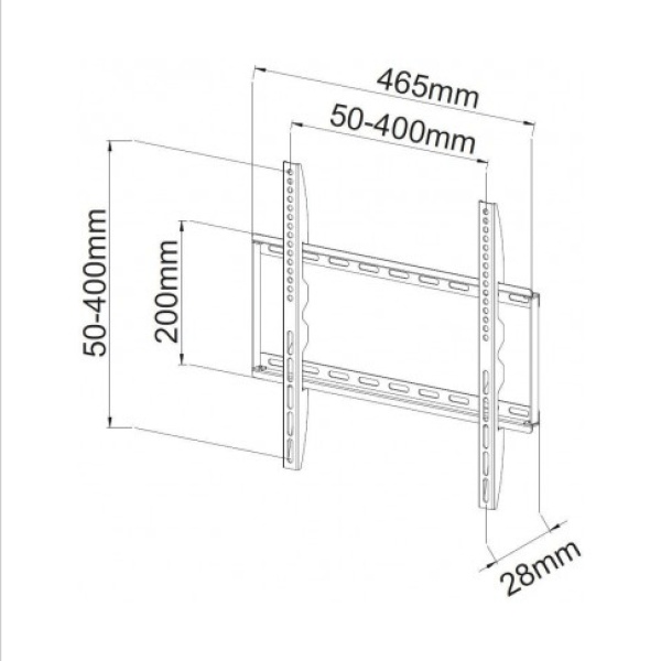 Techly ICA-PLB 162MW flat tv wall mount for led 23-55 white