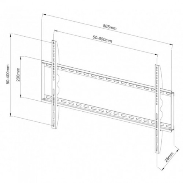 Techly ICA-PLB 162XL Wall mount for fixed Ultra Slim LED LCD 42-80
