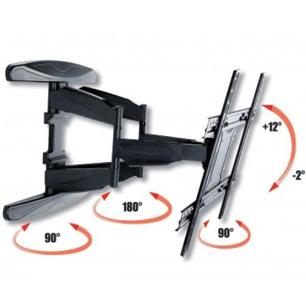 Techly ICA-PLB 172L slim wall mount with arm for LED LCD Full Motion TV 40-80