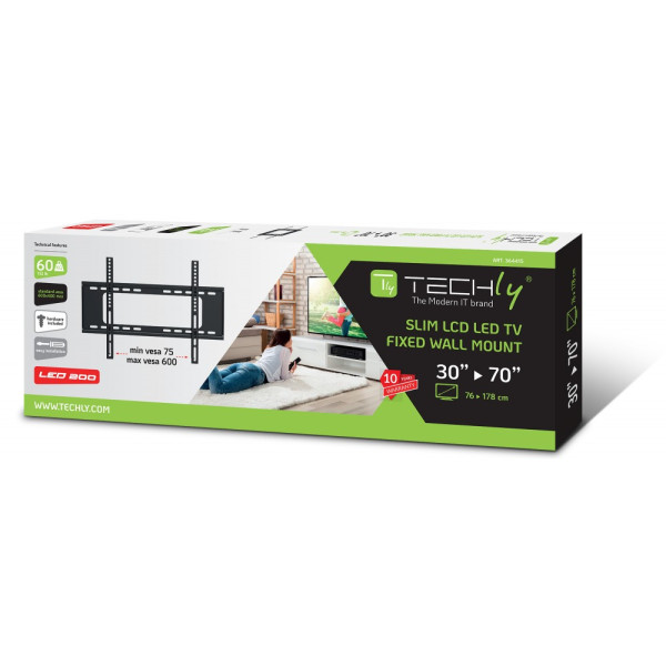 TECHLY ICA-PLB 262L ΒΑΣΗ ΣΤΗΡΙΞΗΣ ΤΟΙΧΟΥ ΓΙΑ ΤΗΛΕΟΡΑΣΗ LCD LED 30-70
