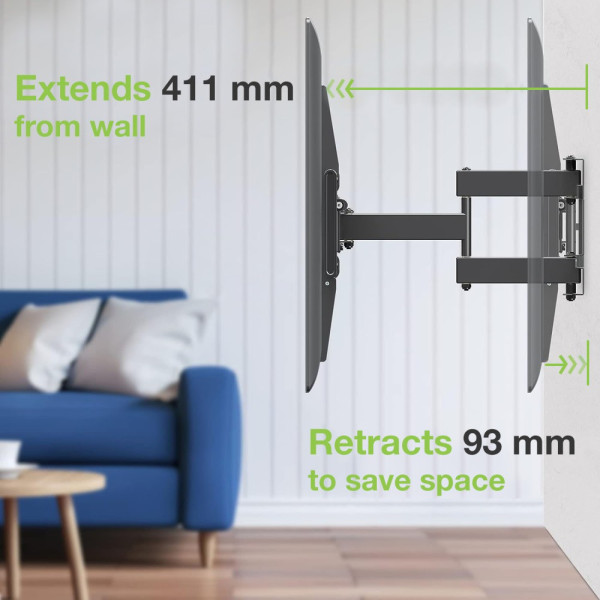 TECHLY ICA-PLB 473 WALL TV MOUNT WITH DOUBLE ARM FULL-MOTION 42'-75'