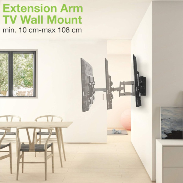 TECHLY ICA-PLB 721 Extra Long Full Motion Wall Bracket for 42-80