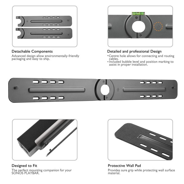 TECHLY ICA-SP-SB02 WALL MOUNT BASE FOR SONOS SOUNDBAR