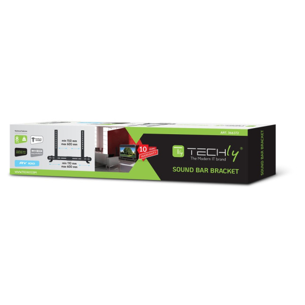 TECHLY ICA-SP-SB06 Universal επιτοίχιος βραχίονας ηχομπάρας Max VESA 600x400