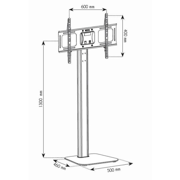Techly ICA-TR11 Aluminum floor stand for LCD / LED / Plasma TV 32-70