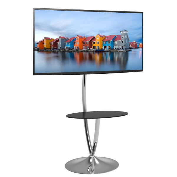 Techly ICA-TR13 Round floor TV stand with shelf for LCD / LED 32-70