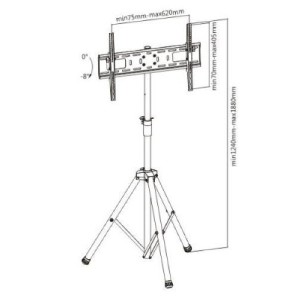Techly ICA-TR17T Portable universal tripod for 37-70