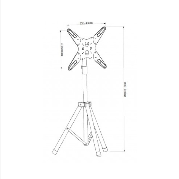 Techly ICA-TR17T1Universal portable tripod for TV mounting