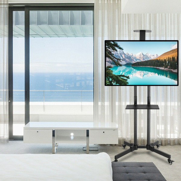 TECHLY ICA-TR216T WHEEL STAND WITH SHELF FOR LCD/LED/PLASMA 37-70'