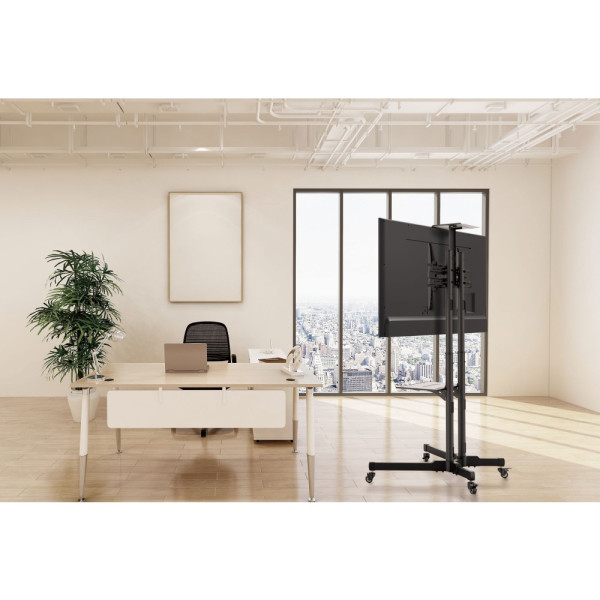 TECHLY ICA-TR216T WHEEL STAND WITH SHELF FOR LCD/LED/PLASMA 37-70'