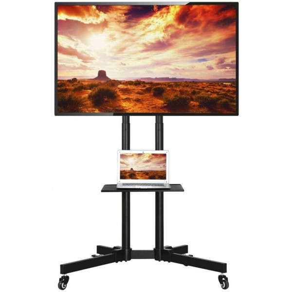 TECHLY ICA-TR216T WHEEL STAND WITH SHELF FOR LCD/LED/PLASMA 37-70'