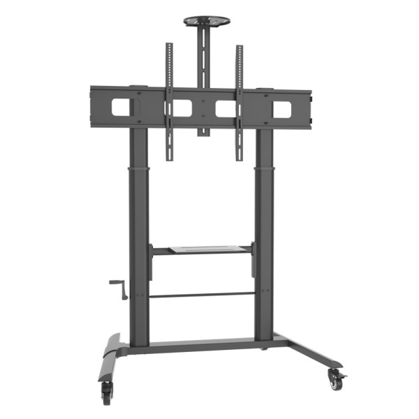 TECHLY ICA-TR230 HEIGHT ADJUSTABLE WHEEL STAND FOR TVS FROM 52' TO 110'' WITH SHELF
