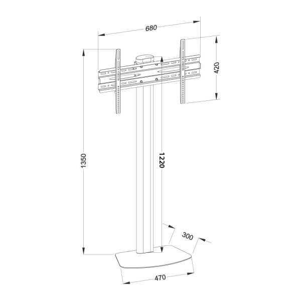 TECHLY ICA-TR27 FLOOR STANDING FOR LCD/LED/Plasma TV 32-55