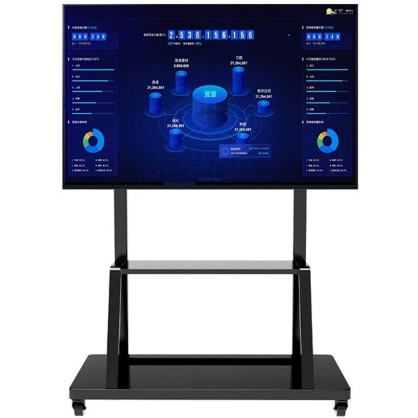 TECHLY ICA-TR30 WHEEL FLOOR STAND WITH SHELF FOR LED/LCD TV 55-100