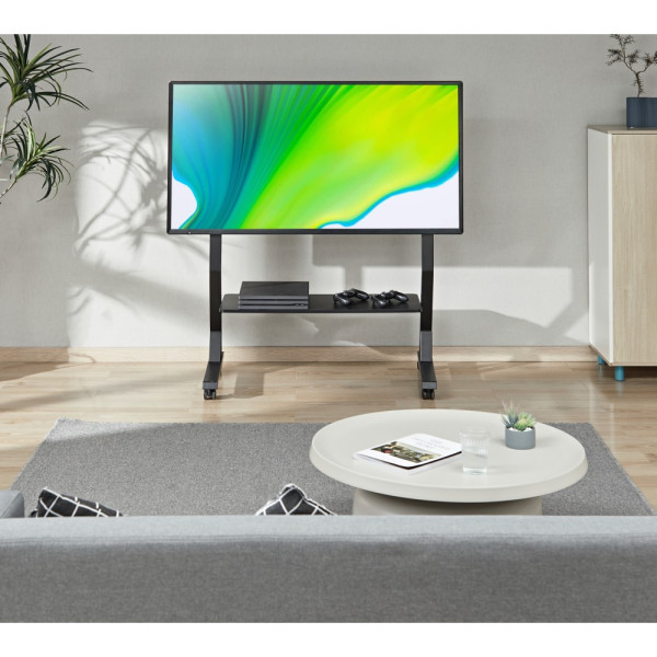 TECHLY ICA-TR325 FLOOR STAND ON WHEELS WITH SHELF FOR LCD/LED/PLASMA TV 45-90''