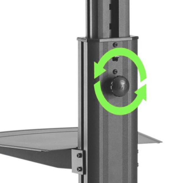 Techly ICA-TR35 Adjustable wheeled stand with shelf LCD TV / LED 32-65