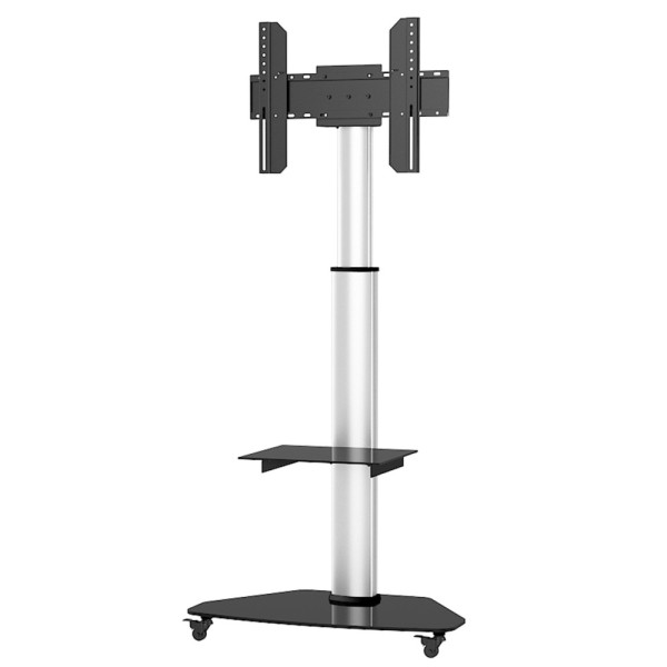 Techly ICA-TR3SL Adjustable Telescopic TV Stand With Wheels LCD / LED / PLASMA 37-70 Silver Adjustable Height Up to 1.90