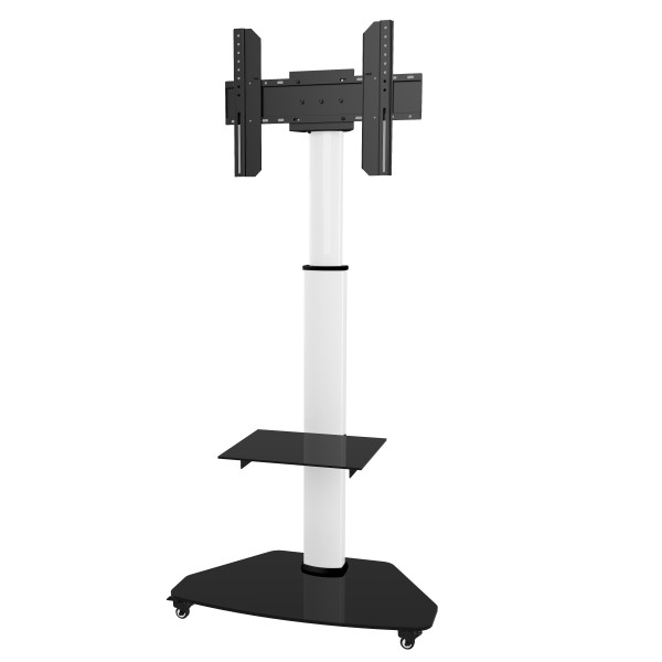 Techly ICA-TR3WH Adjustable Telescopic TV Stand With Wheels LCD / LED / PLASMA 37-70 White Adjustable Height Up to 1.90