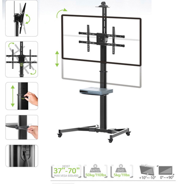 TECHLY ICA-TR46 WHEEL STAND FOR LED/LCD TV 37