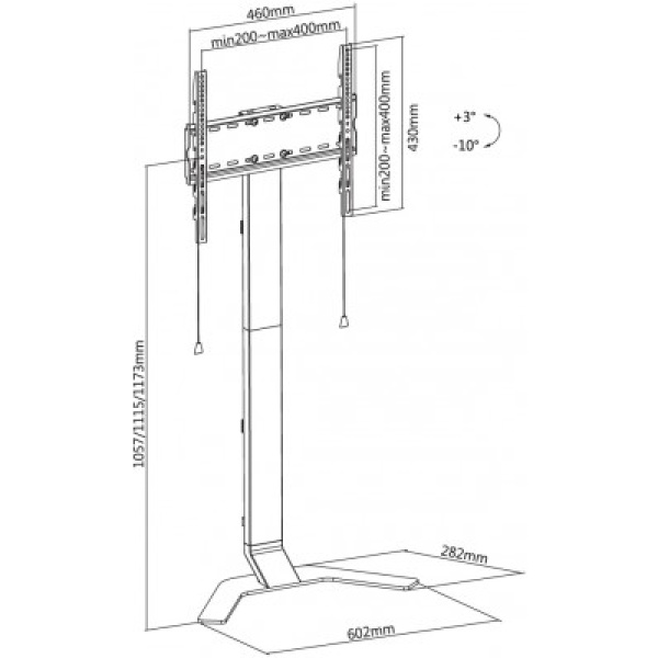 Techly ICA-TR47 Slim TV stand from 32
