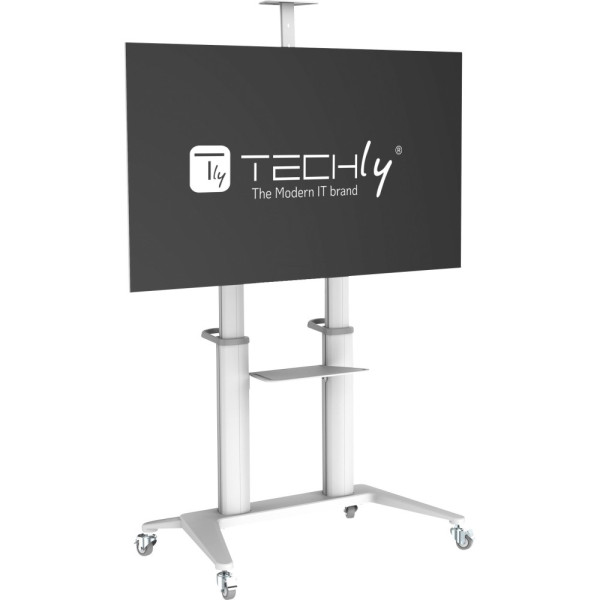 Techly ICA-TR49W Floor stand for TV with wheels white from 70