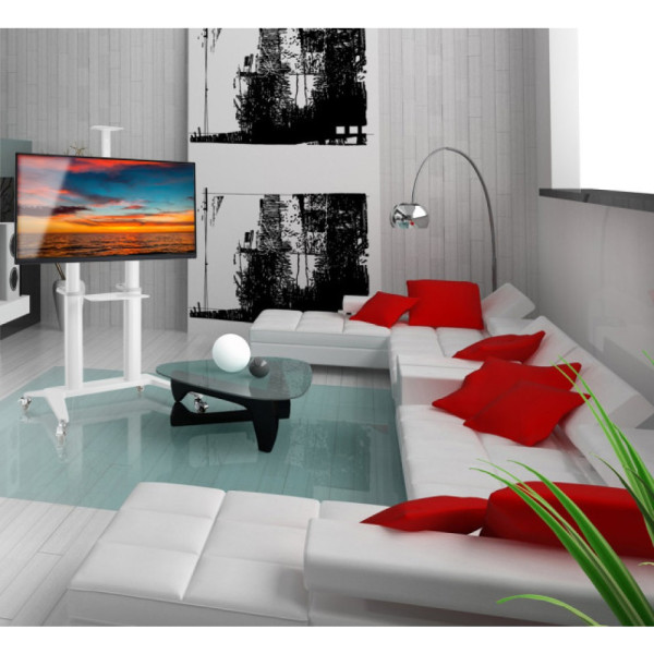 Techly ICA-TR49W Floor stand for TV with wheels white from 70