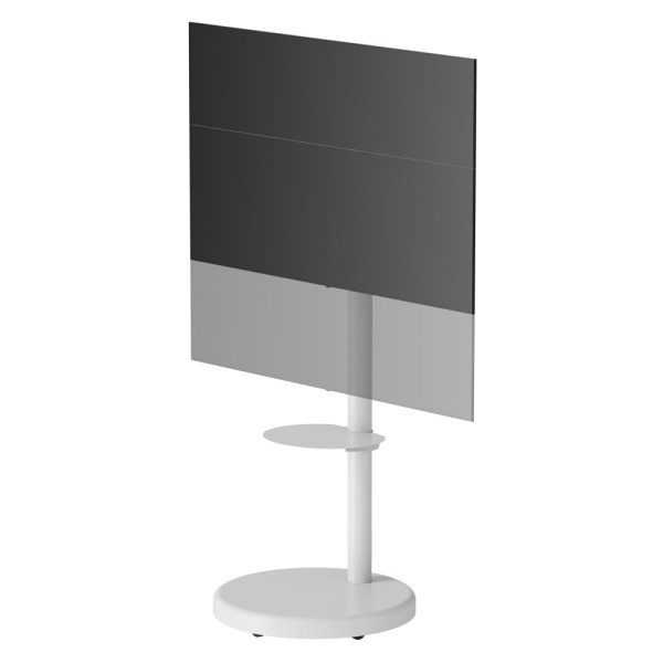 TECHLY ICA-TR55 WHEEL STAND WITH SHELF FOR LCD/LED/PLASMA TV 37-86' WHITE