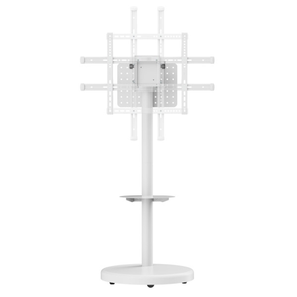TECHLY ICA-TR55 WHEEL STAND WITH SHELF FOR LCD/LED/PLASMA TV 37-86' WHITE