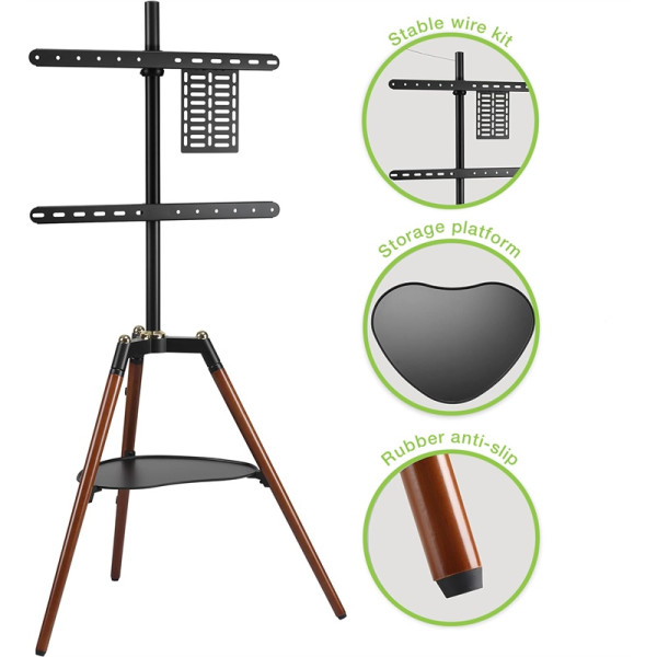 TECHLY ICA-TR58 FLOOR BASE TRIPOD FOR LCD/LED/PLASMA TV 32-65 WITH SHELF