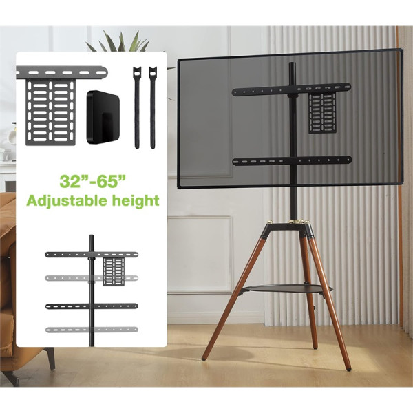 TECHLY ICA-TR58 FLOOR BASE TRIPOD FOR LCD/LED/PLASMA TV 32-65 WITH SHELF