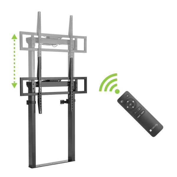 TECHLY Motorized TV Wall Mount (55-inch to ) with Adjustable Height & Remote Control (100-inch) (ICA-TR68MW)