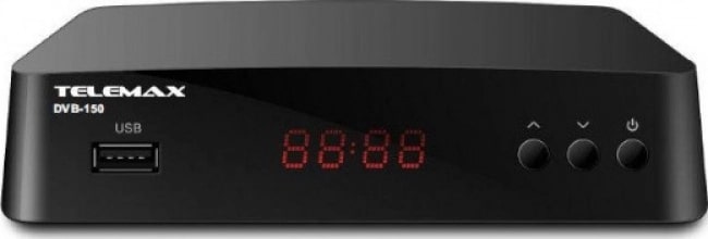 Telemax DVB-150 Digital Receiver Mpeg-4 Full HD (1080p) with PVR Function (Recording to USB) SCART / HDMI / USB Connections