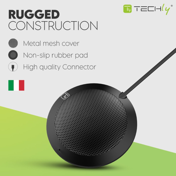 Techly ICC SH-21 USB 360° Omnidirectional Conference Microphone