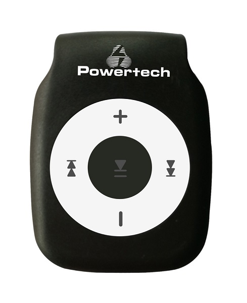 POWERTECH MP3 Player with clip White-Black