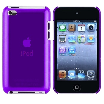 Slim Hard Plastic Case For iPod Touch 4th Gen Clear Purple