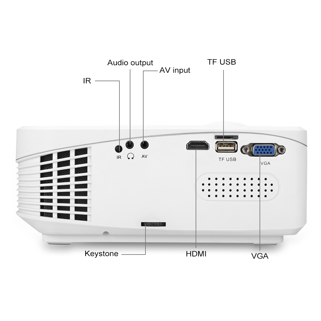 HD X9 Portable Mini LED LCD Projector 1500 Lumen HDMI Home Cinema Theater USB SD
