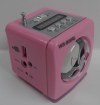 Ροζ - Mini MP3/Fm radio OEM-WS-908RL Speaker with built-in MP3 player and FM radio, support MP3 play from USB/SD Card - Φορητό ηχείο με δυνατότητα αναπαραγωγής Mp3 μέσω USB ή SD κάρτας και ενσωματωμένο FM δέκτη