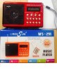 WS-291 Mini MP3/Fm radio Speaker with built-in MP3 player and FM radio, support MP3 play from USB/SD/microSD Card - RED