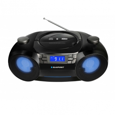 Blaupunkt Boombox BB31LED black BT Portable audio system FM PLL CD / MP3 / USB / AUX / Bluetooth / 2x6W